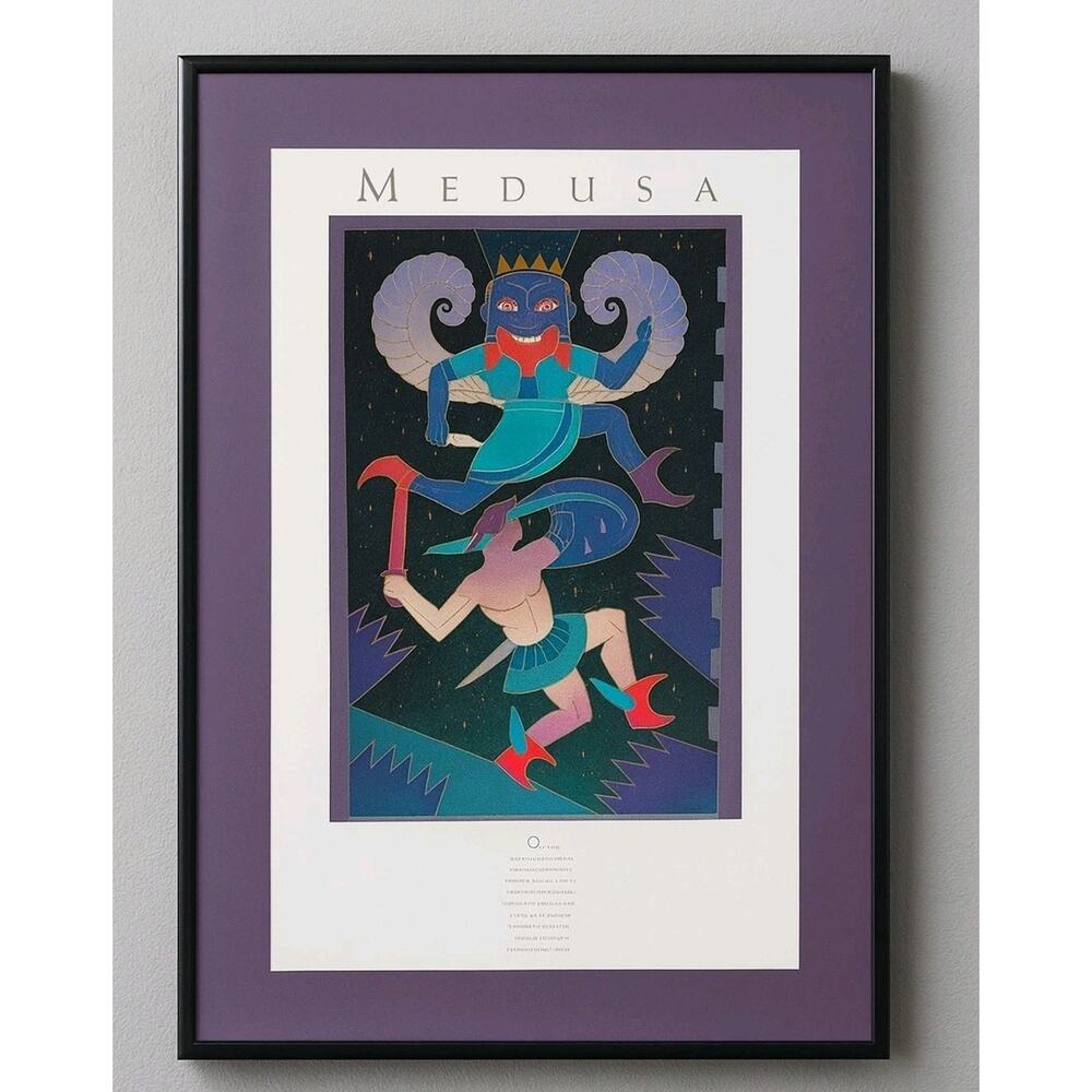 McRay Magleby Medusa Greek Myth Art Print Perseus Framed Poster 1980s
